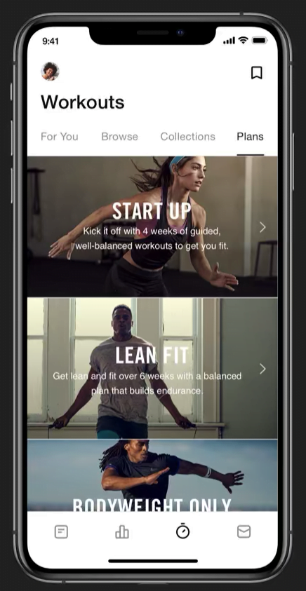 Nike Training Club app